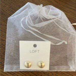 LOFT Classic Goldtone Post Earrings NWT MSRP $25